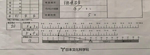 PVT-R 絵画語い発達検査　結果